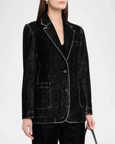 Golden Goose Journey Velvet-Effect Jacket | Thumbnail 4 Golden Goose Journey Velvet-Effect Jacket | Thumbnail 4