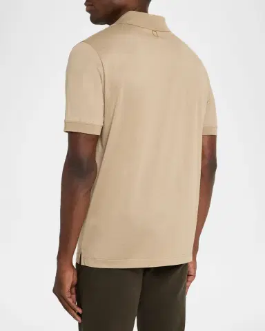 Canali Men 's Cotton Johnny Collar Polo Shirt | Thumbnail 3 Canali Men 's Cotton Johnny Collar Polo Shirt | Thumbnail 3