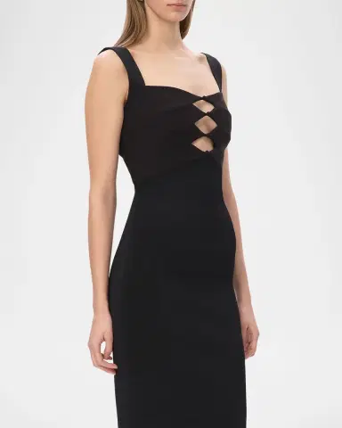 Hervé Léger The Alessia Cutout Bodycon Ankle Gown | Thumbnail 3 Hervé Léger The Alessia Cutout Bodycon Ankle Gown | Thumbnail 3
