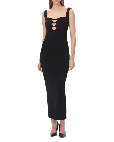 Hervé Léger The Alessia Cutout Bodycon Ankle Gown | Thumbnail 1 Hervé Léger The Alessia Cutout Bodycon Ankle Gown | Thumbnail 1