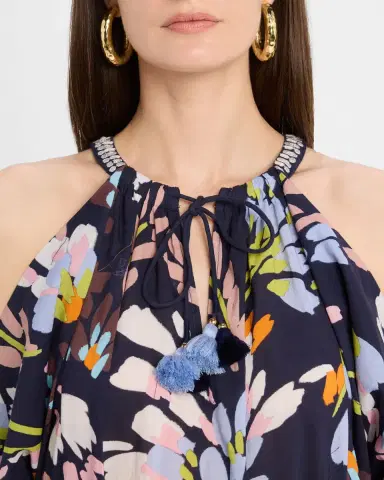 FIGUE Naomi Cold-Shoulder Kaftan Midi Dress | Thumbnail 5 FIGUE Naomi Cold-Shoulder Kaftan Midi Dress | Thumbnail 5