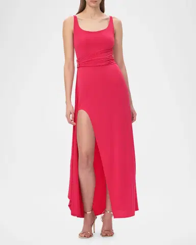 Hervé Léger The Mila Draped Side-Slit Gown | Thumbnail 2 Hervé Léger The Mila Draped Side-Slit Gown | Thumbnail 2
