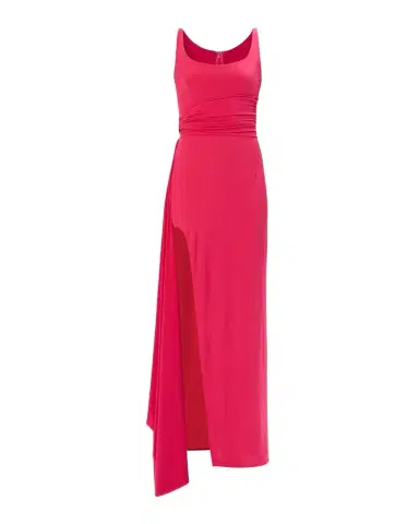 Hervé Léger The Mila Draped Side-Slit Gown | Thumbnail 1 Hervé Léger The Mila Draped Side-Slit Gown | Thumbnail 1
