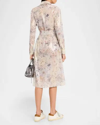 Golden Goose Journey Sequined Floral Midi Shirtdress | Thumbnail 3 Golden Goose Journey Sequined Floral Midi Shirtdress | Thumbnail 3