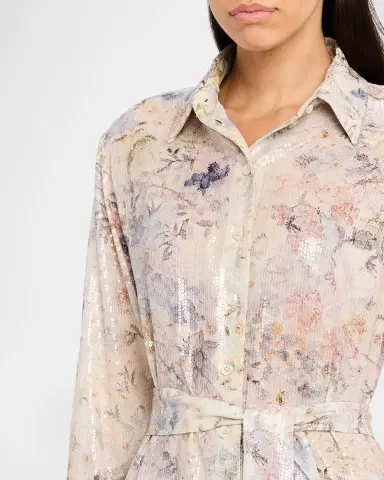 Golden Goose Journey Sequined Floral Midi Shirtdress | Thumbnail 5 Golden Goose Journey Sequined Floral Midi Shirtdress | Thumbnail 5