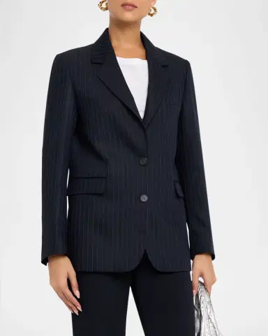 Golden Goose Journey Pinstripe Wool Jacket | Thumbnail 3 Golden Goose Journey Pinstripe Wool Jacket | Thumbnail 3