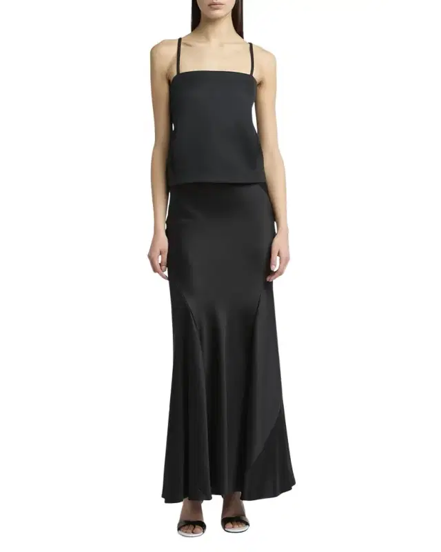 Double Silk Satin Maxi Trumpet Skirt Double Silk Satin Maxi Trumpet Skirt