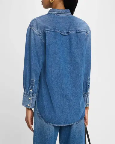 Good Work by Argent x Citizens of Humanity Harris Button-Down Cotton Denim Shirt | Thumbnail 3 Good Work by Argent x Citizens of Humanity Harris Button-Down Cotton Denim Shirt | Thumbnail 3