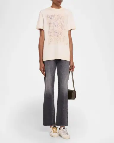 Golden Goose Journey Floral Print Crewneck T-Shirt | Thumbnail 2 Golden Goose Journey Floral Print Crewneck T-Shirt | Thumbnail 2