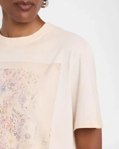 Golden Goose Journey Floral Print Crewneck T-Shirt | Thumbnail 5 Golden Goose Journey Floral Print Crewneck T-Shirt | Thumbnail 5