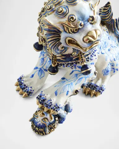Jay Strongwater Yin Foo Dog Chinoiserie Figurine | Thumbnail 3 Jay Strongwater Yin Foo Dog Chinoiserie Figurine | Thumbnail 3