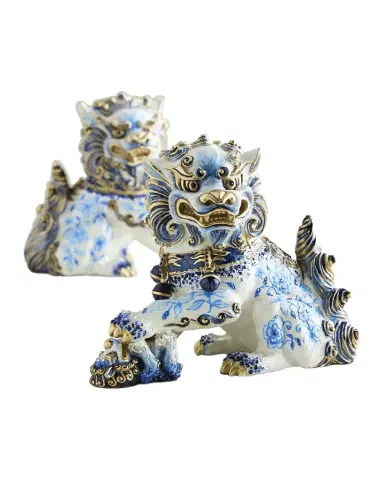 Jay Strongwater Yin Foo Dog Chinoiserie Figurine | Thumbnail 1 Jay Strongwater Yin Foo Dog Chinoiserie Figurine | Thumbnail 1