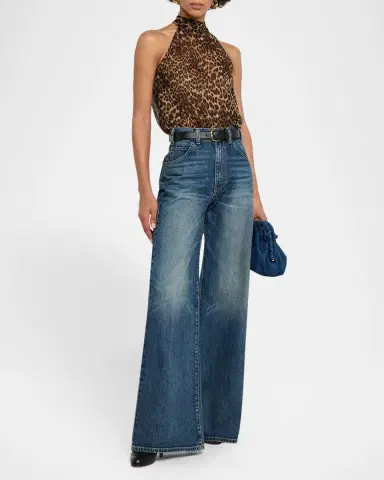 Nili Lotan Alla Vintage Leopard-Print Halter Top | Thumbnail 2 Nili Lotan Alla Vintage Leopard-Print Halter Top | Thumbnail 2