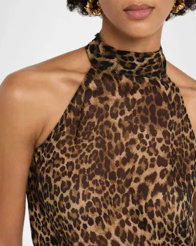 Nili Lotan Alla Vintage Leopard-Print Halter Top | Thumbnail 5 Nili Lotan Alla Vintage Leopard-Print Halter Top | Thumbnail 5