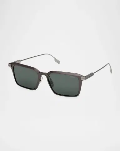 Zegna Men's Aluminum Square Sunglasses | Thumbnail 2 Zegna Men's Aluminum Square Sunglasses | Thumbnail 2