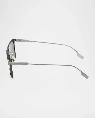 Zegna Men's Aluminum Square Sunglasses | Thumbnail 3 Zegna Men's Aluminum Square Sunglasses | Thumbnail 3