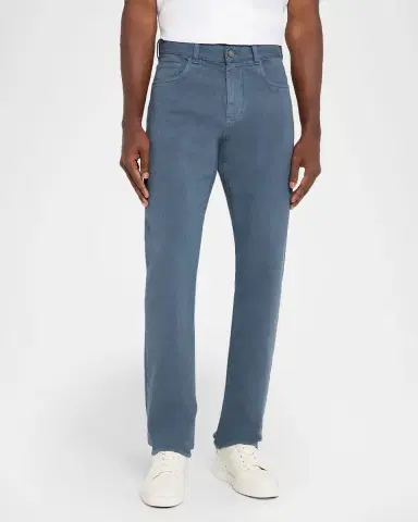 Canali Men's Cotton-Stretch Trim Fit Five-Pocket Pants | Thumbnail 4 Canali Men's Cotton-Stretch Trim Fit Five-Pocket Pants | Thumbnail 4