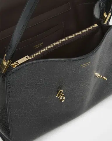 Ferragamo Hug Grain Leather Shoulder Bag | Thumbnail 4 Ferragamo Hug Grain Leather Shoulder Bag | Thumbnail 4