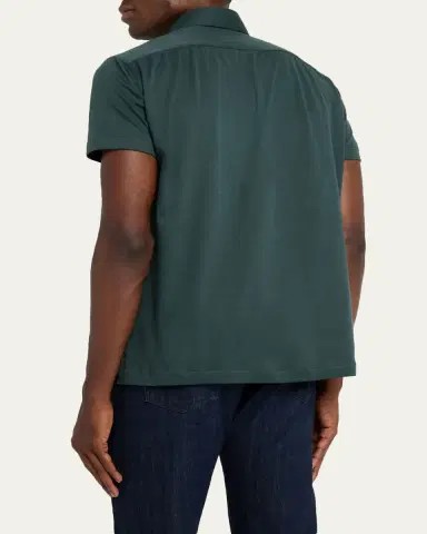 Kiton Men's Cotton Classic-Fit Polo Shirt | Thumbnail 7 Kiton Men's Cotton Classic-Fit Polo Shirt | Thumbnail 7