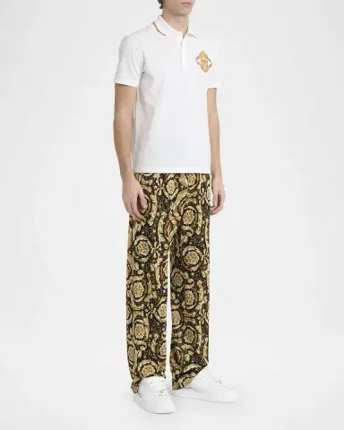 Versace Men's Biggie Basket Leather Sneakers | Thumbnail 2 Versace Men's Biggie Basket Leather Sneakers | Thumbnail 2