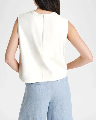 TWP Cropped Leather Muscle Tank | Thumbnail 3 TWP Cropped Leather Muscle Tank | Thumbnail 3