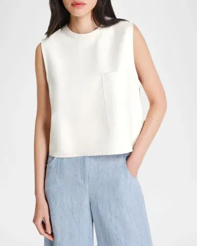 TWP Cropped Leather Muscle Tank | Thumbnail 4 TWP Cropped Leather Muscle Tank | Thumbnail 4