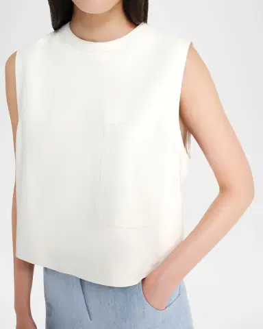 TWP Cropped Leather Muscle Tank | Thumbnail 5 TWP Cropped Leather Muscle Tank | Thumbnail 5