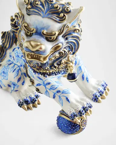 Jay Strongwater Shi Foo Dog Chinoiserie Figurine | Thumbnail 3 Jay Strongwater Shi Foo Dog Chinoiserie Figurine | Thumbnail 3