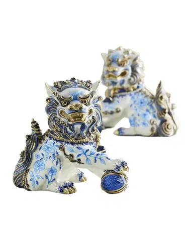 Jay Strongwater Shi Foo Dog Chinoiserie Figurine | Thumbnail 1 Jay Strongwater Shi Foo Dog Chinoiserie Figurine | Thumbnail 1