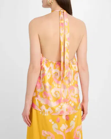 FIGUE Florentine Silk Halter Top | Thumbnail 3 FIGUE Florentine Silk Halter Top | Thumbnail 3