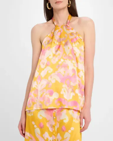 FIGUE Florentine Silk Halter Top | Thumbnail 4 FIGUE Florentine Silk Halter Top | Thumbnail 4
