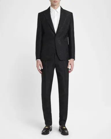 Versace Men 's Barocco Jacquard Formal Pants | Thumbnail 2 Versace Men 's Barocco Jacquard Formal Pants | Thumbnail 2