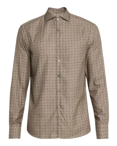 Canali Men 's Cotton and Lyocell Geometric-Print Sport Shirt | Thumbnail 1 Canali Men 's Cotton and Lyocell Geometric-Print Sport Shirt | Thumbnail 1