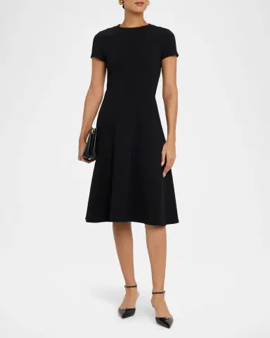 Misook Fit-&-Flare Stretch Ponte Dress | Thumbnail 2 Misook Fit-&-Flare Stretch Ponte Dress | Thumbnail 2