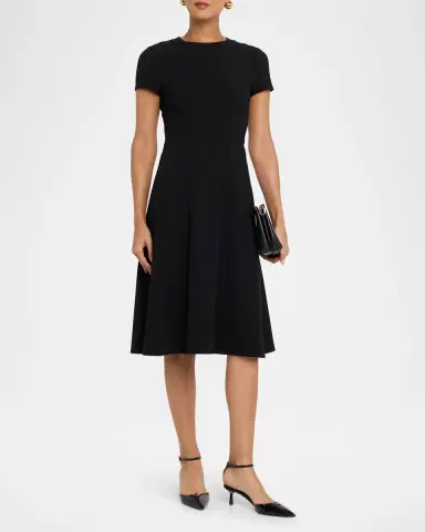 Misook Fit-&-Flare Stretch Ponte Dress | Thumbnail 4 Misook Fit-&-Flare Stretch Ponte Dress | Thumbnail 4