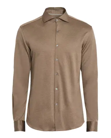 Canali Men 's Cotton and Lyocell Jersey Sport Shirt | Thumbnail 1 Canali Men 's Cotton and Lyocell Jersey Sport Shirt | Thumbnail 1