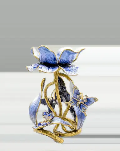 Jay Strongwater Meredith Floral 9" Pillar Candle Holder | Thumbnail 2 Jay Strongwater Meredith Floral 9" Pillar Candle Holder | Thumbnail 2