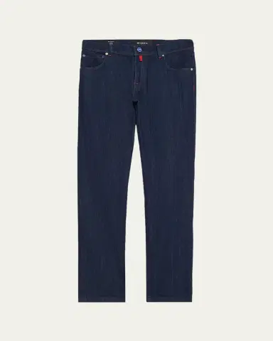 Kiton Men's Dark Wash Straight-Fit Jeans | Thumbnail 5 Kiton Men's Dark Wash Straight-Fit Jeans | Thumbnail 5