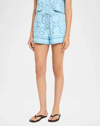 SIMKHAI Hannah Logo Pull-On Shorts | Thumbnail 3 SIMKHAI Hannah Logo Pull-On Shorts | Thumbnail 3