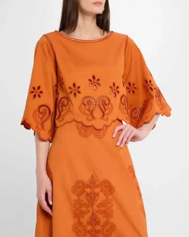 Figue Seline Broderie Anglaise Crop Top | Thumbnail 4 Figue Seline Broderie Anglaise Crop Top | Thumbnail 4