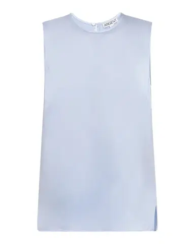 ARGENT Crewneck Shiny Silk Charmeuse Tank | Thumbnail 1 ARGENT Crewneck Shiny Silk Charmeuse Tank | Thumbnail 1