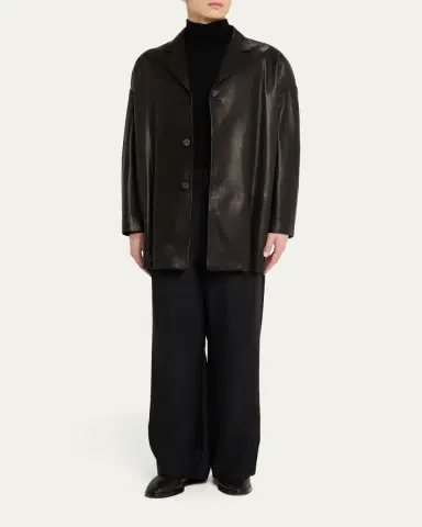Fear of God Men's Oversized Single-Breasted Leather Blazer | Thumbnail 6 Fear of God Men's Oversized Single-Breasted Leather Blazer | Thumbnail 6