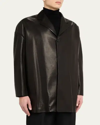 Fear of God Men's Oversized Single-Breasted Leather Blazer | Thumbnail 8 Fear of God Men's Oversized Single-Breasted Leather Blazer | Thumbnail 8