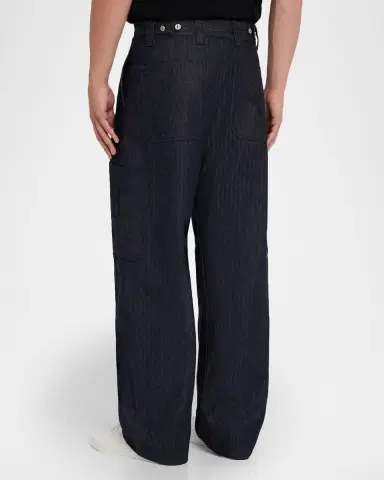 Givenchy Men 's Denim Wide-Leg Cargo Pants | Thumbnail 3 Givenchy Men 's Denim Wide-Leg Cargo Pants | Thumbnail 3