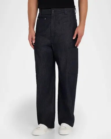 Givenchy Men 's Denim Wide-Leg Cargo Pants | Thumbnail 4 Givenchy Men 's Denim Wide-Leg Cargo Pants | Thumbnail 4