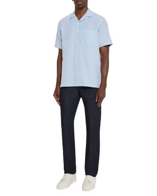 Men 's Linen and Cotton Pocket Camp Shirt Men 's Linen and Cotton Pocket Camp Shirt