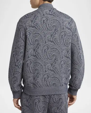 Etro Men's Paisley Full-Zip Bomber Jacket | Thumbnail 3 Etro Men's Paisley Full-Zip Bomber Jacket | Thumbnail 3
