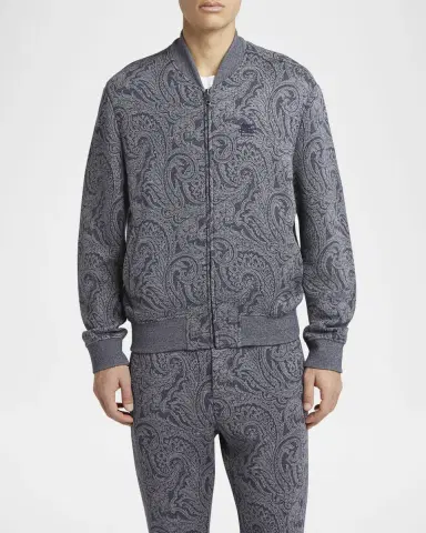Etro Men's Paisley Full-Zip Bomber Jacket | Thumbnail 4 Etro Men's Paisley Full-Zip Bomber Jacket | Thumbnail 4