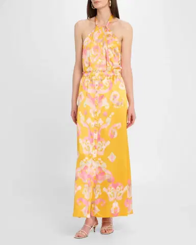 FIGUE Bastien Button-Front Silk Maxi Skirt | Thumbnail 2 FIGUE Bastien Button-Front Silk Maxi Skirt | Thumbnail 2
