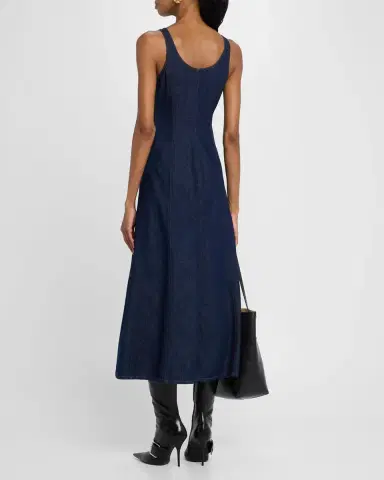 Good Work by Argent x Citizens of Humanity Farrow Sleeveless Cotton Denim Midi Dress | Thumbnail 2 Good Work by Argent x Citizens of Humanity Farrow Sleeveless Cotton Denim Midi Dress | Thumbnail 2